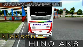 Kodename bussid v4.4.1 klakson stir hino ak8