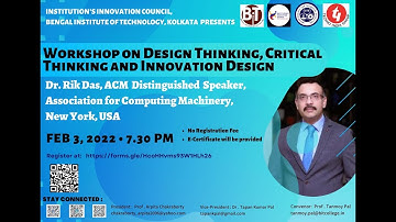 “Workshop on Design Thinking, Critical Thinking, and Innovation Design”.