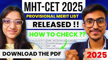 🚨 MHT CET 2025 | Provisional Merit List PDF | Download 🤩 | MHT CET CAP Round Updates #mhtcet2025