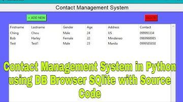 Contact Management System in Python using DB Browser SQlite with Source Code