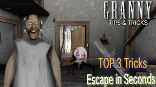 Granny Escape Just 10 second Tips & Tricks | How to Remove Angelina Spider 🕷️ 🕸️ from Sewer😱😱