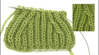 How to knit English rib with raglan decrease