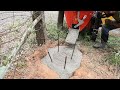 Concrete Footer for Rammed Earth Pillar - Vlog 39