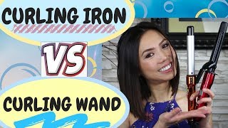 1-Inch Curling Iron vs 1-Inch Curling Wand on Short Hair | Hot Tools &amp; Bed Head