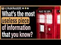 What&#39;s the most useless information that you know off the top of your head?