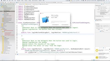 iOS 10 Swift 3 Xcode 8 Firebase tutorials: Adding Facebook Sign In