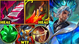 Wild Rift China Yasuo | UNKILLABLE HALF-TANK YASUO WITH HEAL & DURABILITY BUILD! | Build & Runes