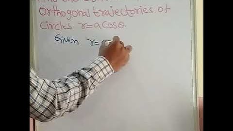 Orthogonal trajectories in Polar form