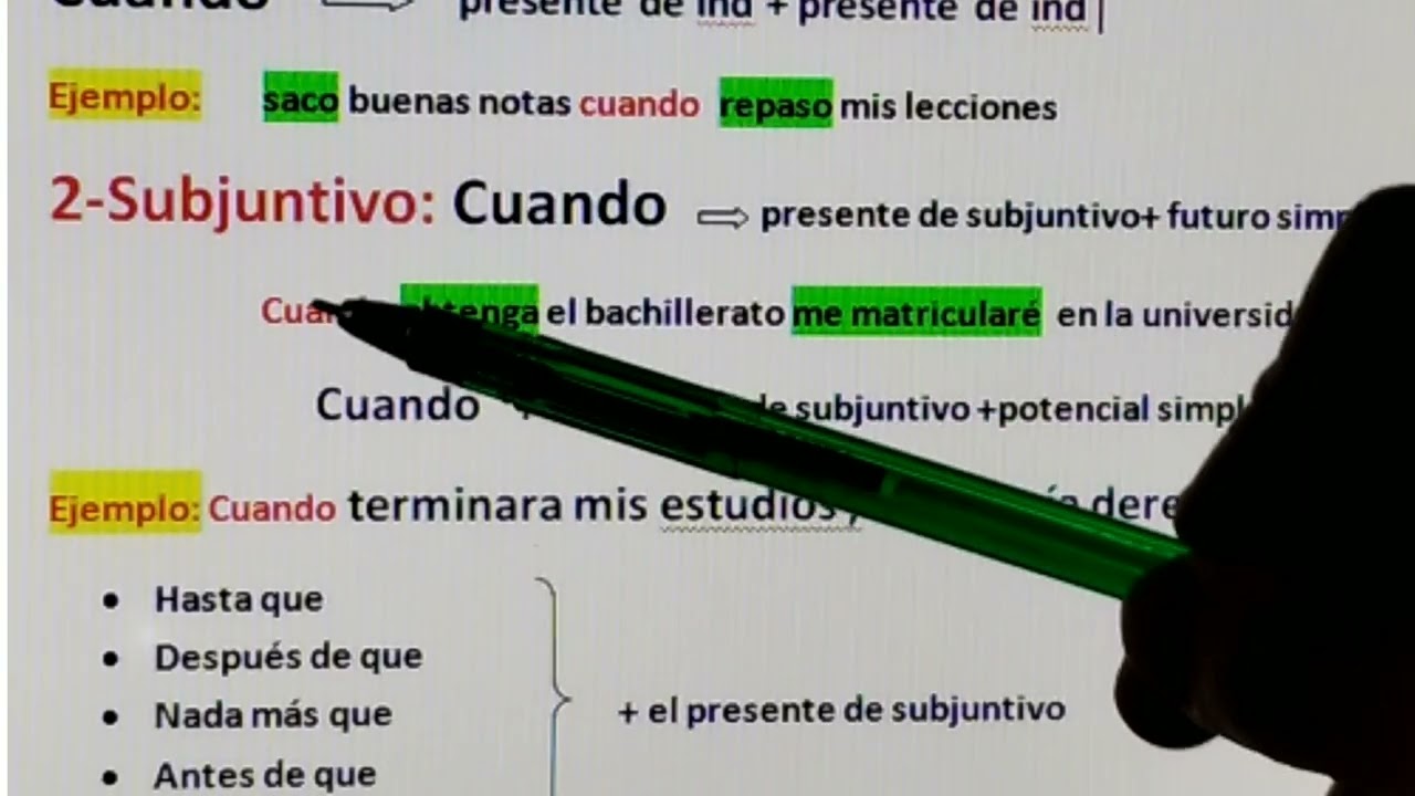 la oración temporal:bac espagnol 2022🇪🇦 شرح بالعربيه