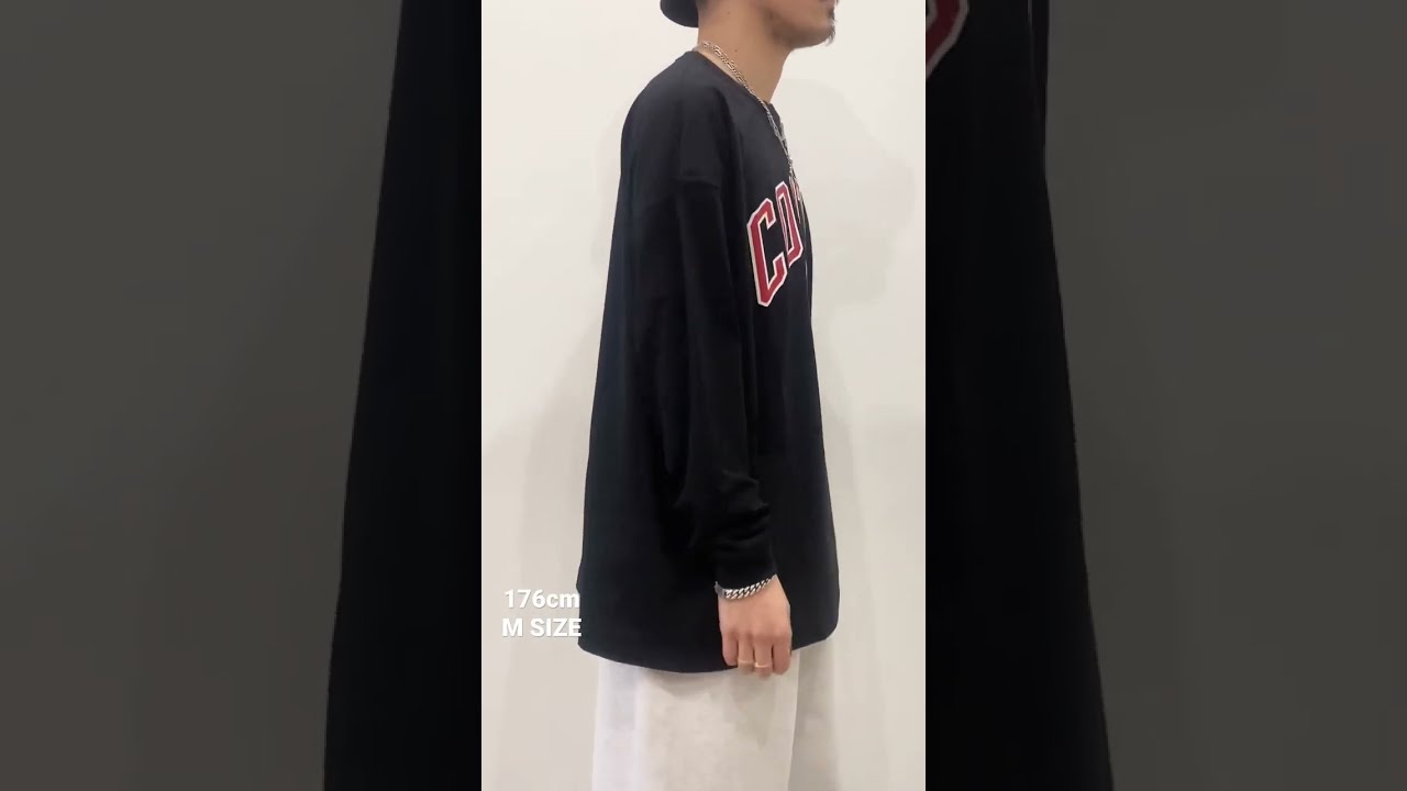 2023.2.18】COOTIE / Print Oversized L/S Tee (COLLEGE) -Black