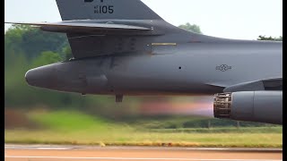 AMERICAN B-1 BOMBERS Loudest take off yet! - 4K