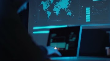 Hacker Working On A Laptop Stock Video