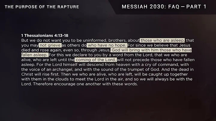Messiah 2030   FAQ   Part 1 1