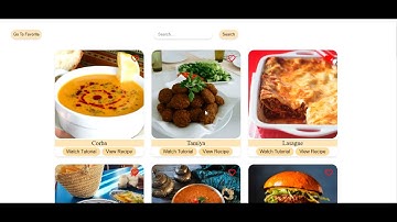 Food Recipe Website Using MealDb API in React JS