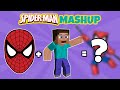 How to Draw Spider-Man and Minecraft Mashup