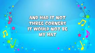 My Hat It Has Three Corners | Sing A Long | Nursery Rhyme | KiddieOK