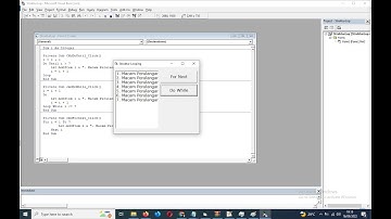 struktur perulangan looping visual basic