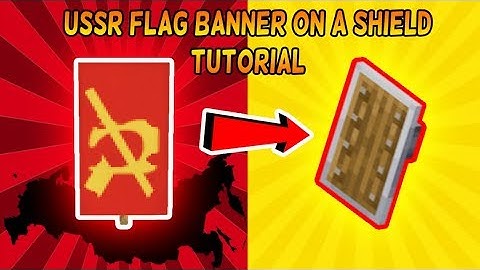 Minecraft Banner Tutorial - How to put an USSR Flag Banner on a Banner Shield