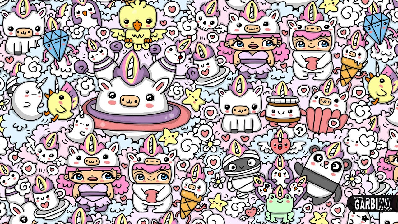 KAWAII UNICORN WORLD Kawaii Graffiti And Cute Doodles By Garbi KW