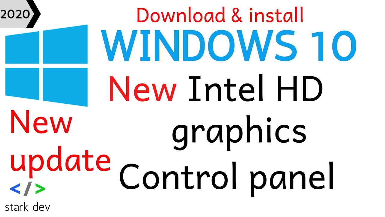 download intel graphics control panel windows 10