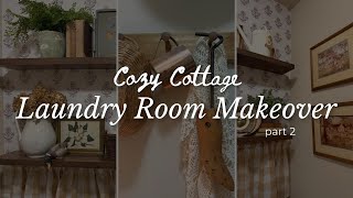 Thrifted Cottage Style Laundry Room Decorating Ideas // DIY & Budget Friendly