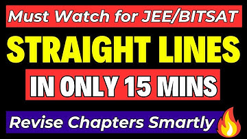 Straight lines : All Formulas & Concepts Revision in 15 mins🔥Must Watch for JEE Mains/BITSAT