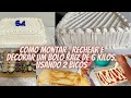 Rotina confeitaria como rechear montar e decorar um bolo raiz de 6 kilos usando apenas dois bicos