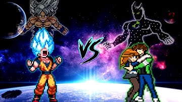 Goku DBS V3.5 OP (all form) VS Ben 10 S3 V4 OP (all form) in Mugen