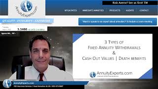 3 types of Fixed Annuity Withdrawals & how they work for income, cashing out & beneficiary benefits.