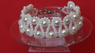 Linda y Elegante Pulsera de Perlas...Clase #165!!!