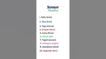 Number in bahasa indonesia