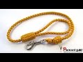 Braided paracord dog leash- herringbone style