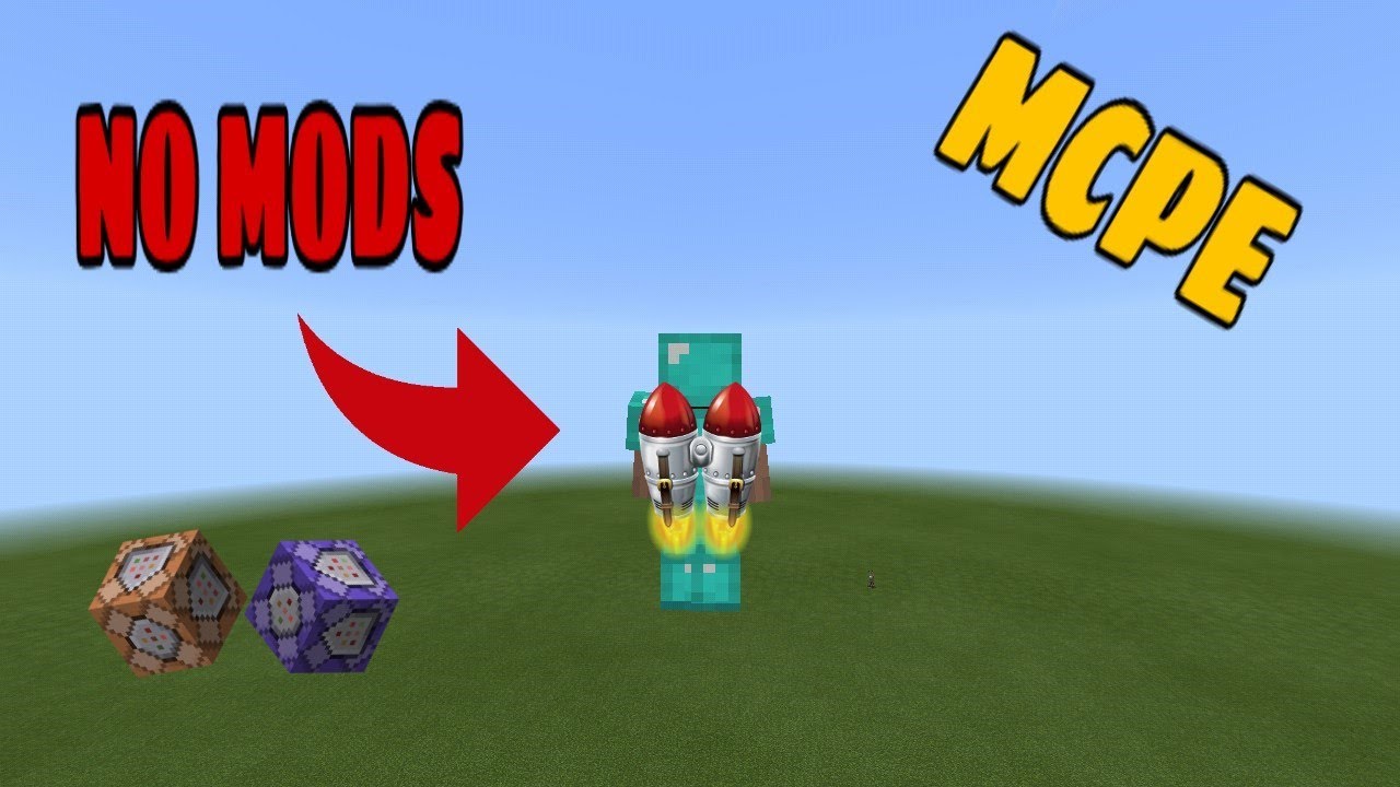 MCPE : COME CREARE UN JETPACK | NOMODS | COMMAND BLOCK - YouTube