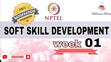 SOFT SKILL DEVELOPMENT WEEK 1 ASSIGNMENT ANSWERS NPTEL 2025 l NPTEL #nptel #nptelanswer