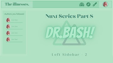 Left Sidebar | Learn Nuxt js with practical project | part 08 | urdu / hindi