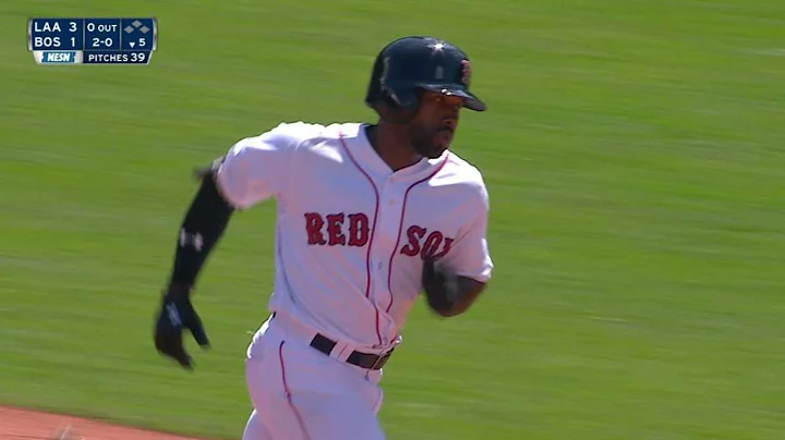 LAA@BOS: Bradley Jr. crushes solo homer to center