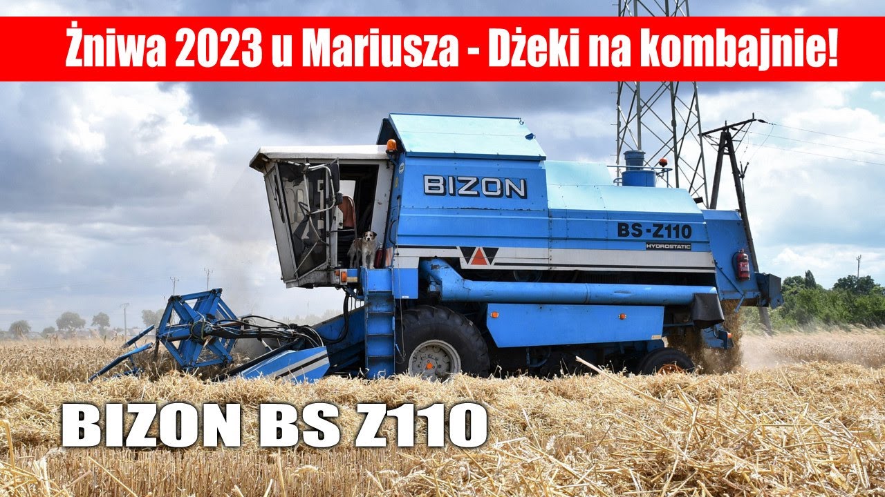 maxresdefault Bizon BS Z110   żniwa 2023 u Mariusza, pod czujnym okiem Dżekiego
