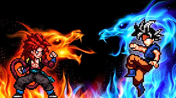 Xeno Gogeta SSJ4 OP(new) VS Goku TP OP(All Form) in Jump Force Mugen