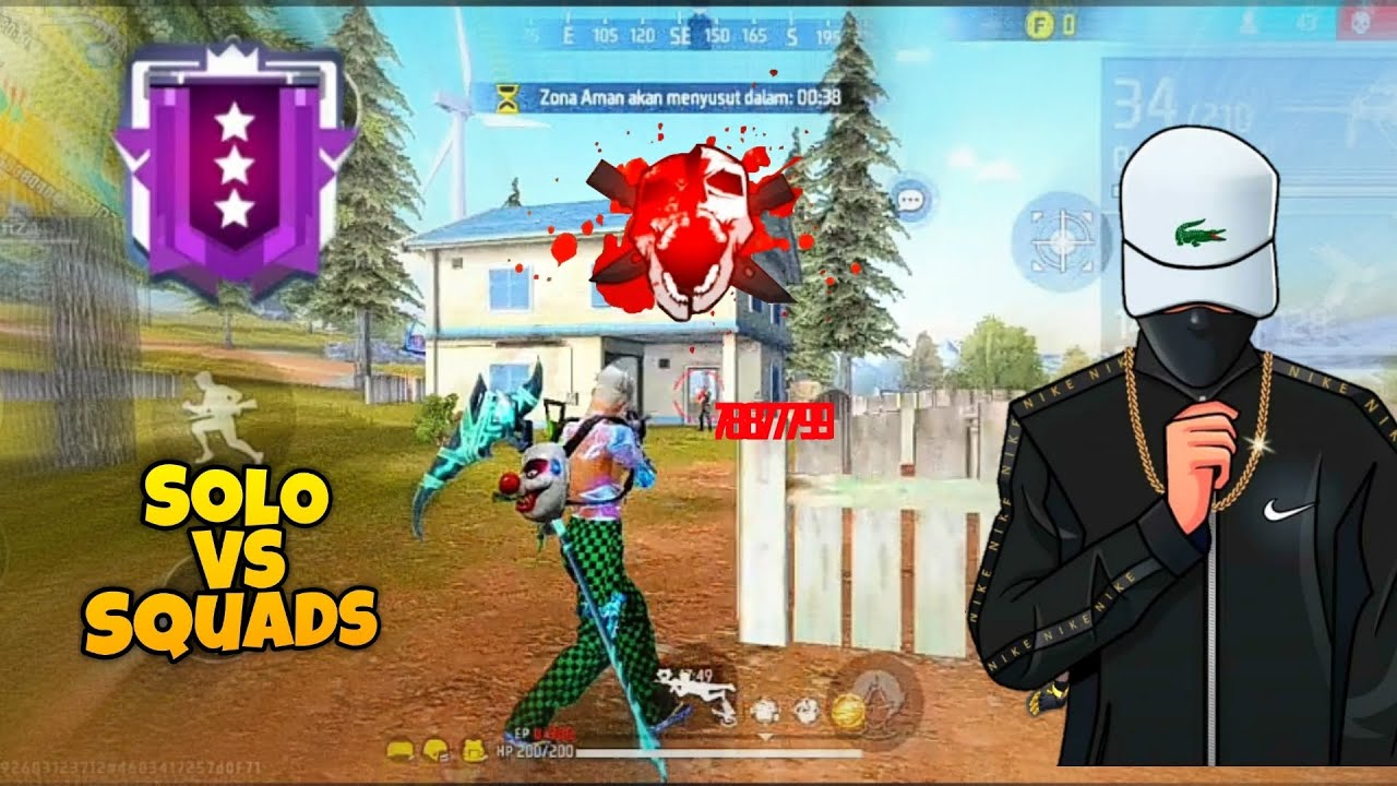 solo vs squad full game play free fire - YouTube