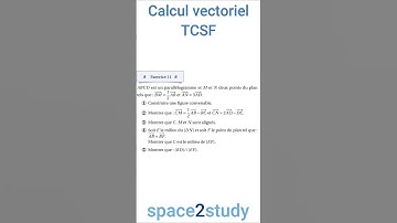 Exercice 11   série 5   Calcul vectoriel   TCSF   Maths