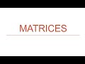 Matrices management  bcom