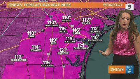 Triple digit temps with heat index into 120s Wednesday