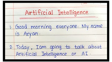 Artificial Intelligence Speech in English | Speech on Artificial Intelligence | Speech About AI