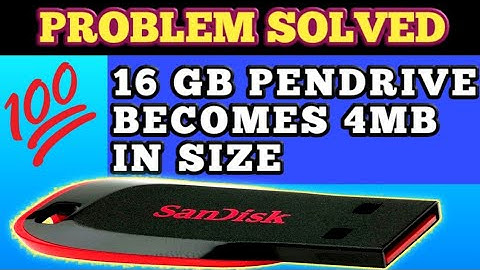 how to fix pendrive,size become less than orignal size, 16gb become 4mb or 2.48mb