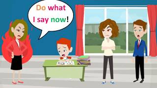 The strict woman suddenly appears - Funny Cartoon Story - Lucas English