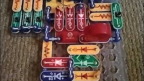 Snap Circuits police siren with lights and buttons. #snapcircuits