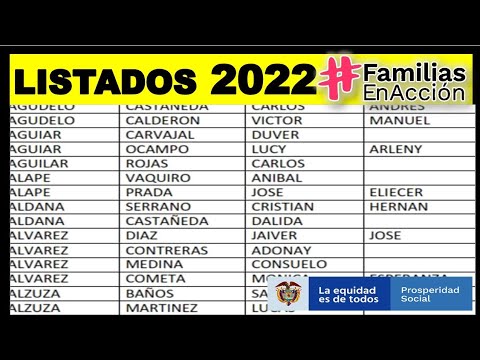 ? último minuto ?listados de Familias en acción y cambios de operador