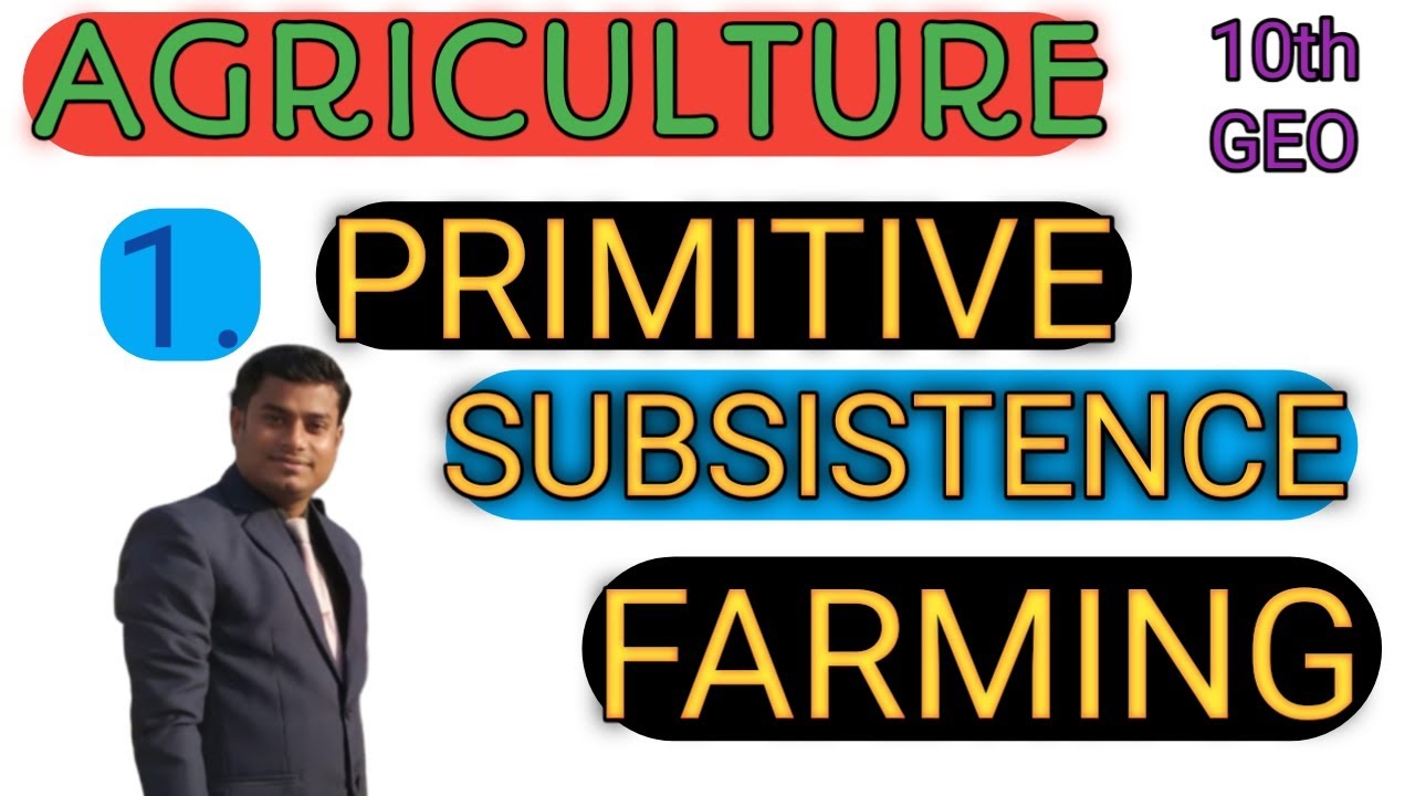 AGRICULTURE PRIMITIVE SUBSISTENCE FARMING 10TH GEOGRAPHY CBSE NCERT 