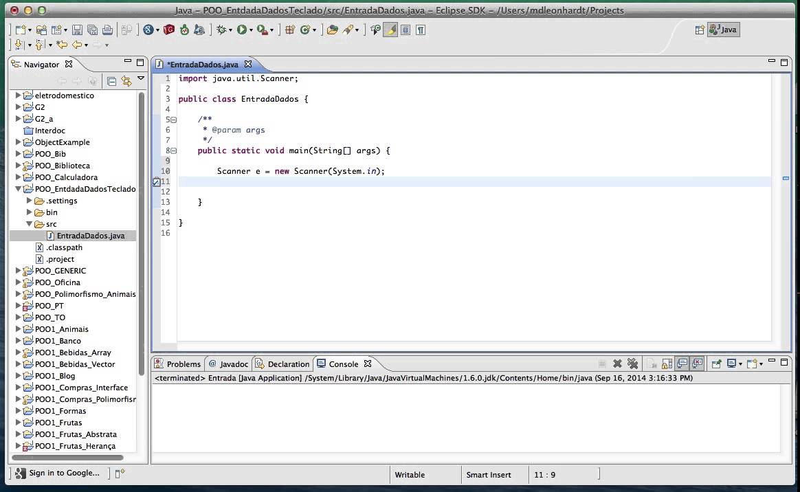 Aulas POO1 - Entrada dados via teclado - java.util.Scanner - YouTube
