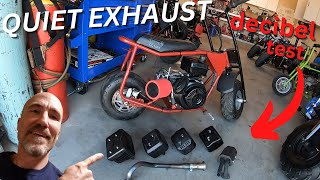 Quietest minibike exhaust